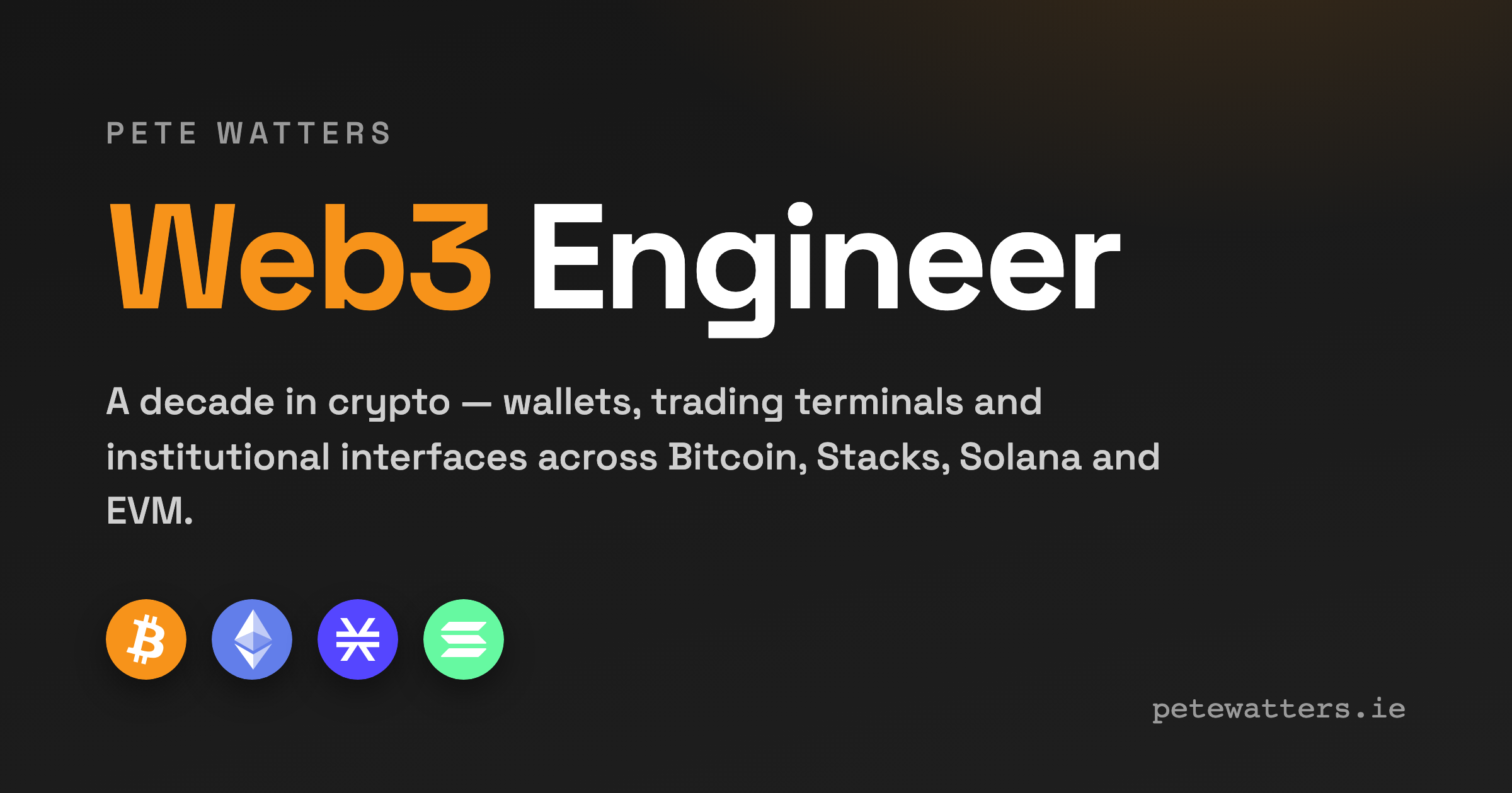 petewatters.ie — this portfolio site